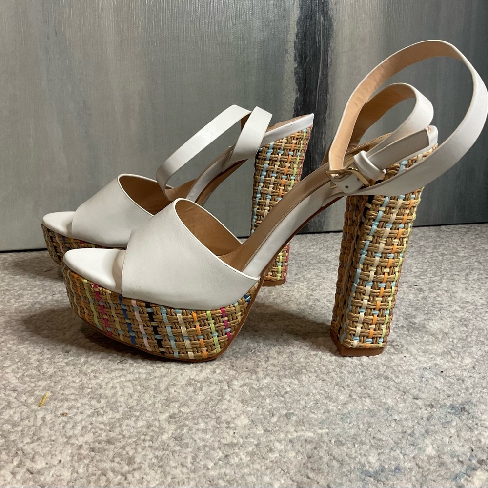 Weslyn Rainbow Raffia Platform Sandals - Size 7 (NWOB) - Picture 7 of 12